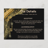 Gegevens over hallowding met zwarte & goudschedels informatiekaartje (Voorkant)