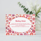 Gegevens over het Abstracte patroonhuwelijk roze F Informatiekaartje (Staand voorkant)