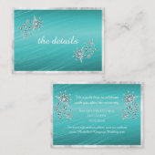 Gegevens over het Blauwgroen en ringzegenhuwelijk Informatiekaartje (Voorkant / Achterkant)