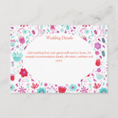 Gegevens over het Blauwgroen huwelijk over de Wate Informatiekaartje (Voorkant)