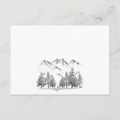 Gegevens over het bos met handgetekende bergen informatiekaartje (Achterkant)