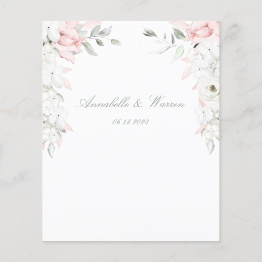 Gegevens over het bruiloft in de Floral Garden-bru (Achterkant)