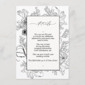 Gegevens over het bruine bruin uithuwte elegant informatiekaartje (Voorkant)