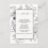 Gegevens over het bruine bruin uithuwte elegant informatiekaartje (Voorkant)