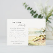 Gegevens over het Dusky Coastal Beach Sun Seascape Informatiekaartje (Staand voorkant)