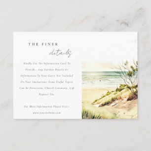 Gegevens over het Dusky Coastal Beach Sun Seascape Informatiekaartje