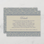 Gegevens over het Elegant Blue en Beige Pattern We Briefkaart (Voorkant / Achterkant)