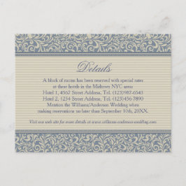 Gegevens over het Elegant Blue en Beige Pattern We Briefkaart