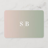 Gegevens over het elegante ombre Green & Blush Pin Informatiekaartje (Achterkant)