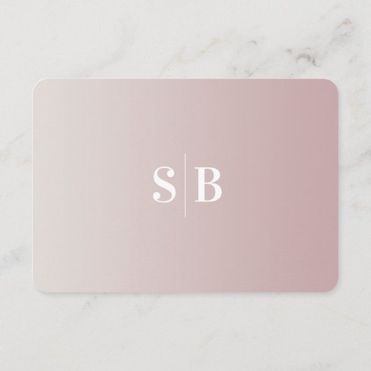 Gegevens over het elegante ombre Off-White en Mauv Informatiekaartje (Achterkant)