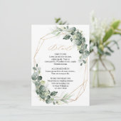 Gegevens over het Eucalyptus Greenery Geometric We Informatiekaartje (Staand voorkant)