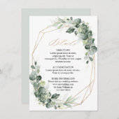 Gegevens over het Eucalyptus Greenery Geometric We Informatiekaartje (Voorkant / Achterkant)