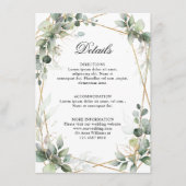 Gegevens over het Eucalyptus Greenery Geometric We Informatiekaartje (Voorkant)