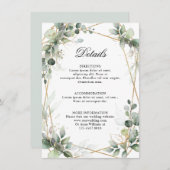 Gegevens over het Eucalyptus Greenery Geometric We Informatiekaartje (Voorkant / Achterkant)