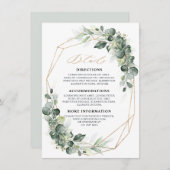 Gegevens over het Eucalyptus Greenery Geometric We Informatiekaartje (Voorkant / Achterkant)