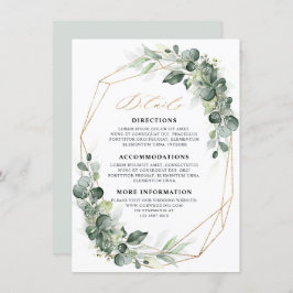 Gegevens over het Eucalyptus Greenery Geometric We Informatiekaartje