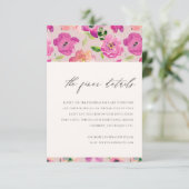 Gegevens over het felle Waterverf van Floral Wedde Informatiekaartje (Staand voorkant)