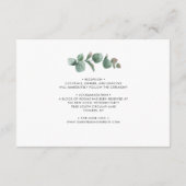 Gegevens over het Floral Sunflower Eucalyptus Wedd Informatiekaartje (Achterkant)