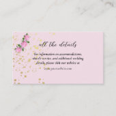 Gegevens over het frauduleuze roze rozenhuwelijk informatiekaartje (Voorkant)