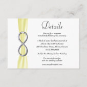 Gegevens over het gele lintje Silver Infinity Wedd Informatiekaartje (Voorkant)