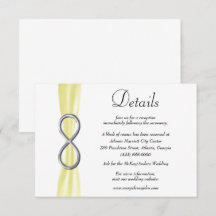 Gegevens over het gele lintje Silver Infinity Wedd