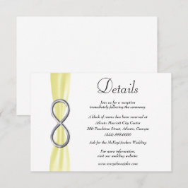 Gegevens over het gele lintje Silver Infinity Wedd Informatiekaartje