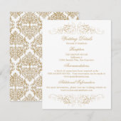 Gegevens over het goudpleisterhuwelijk van Elegant Kaart (Voorkant / Achterkant)