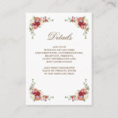 Gegevens over het  grenspost Floral Bouquet Informatiekaartje (Voorkant)