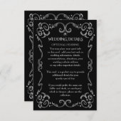 Gegevens over het halloween Spider Gothic Scroll W Informatiekaartje (Voorkant / Achterkant)