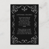 Gegevens over het halloween Spider Gothic Scroll W Informatiekaartje (Achterkant)