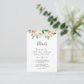 Gegevens over het handschrift Elegant Blush Floral Informatiekaartje (Staand voorkant)