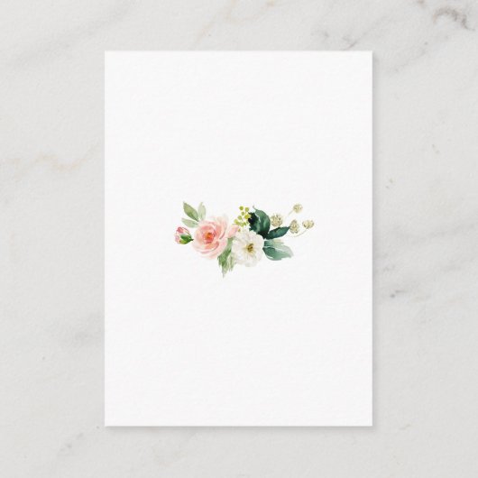 Gegevens over het handschrift Elegant Blush Floral Informatiekaartje (Achterkant)