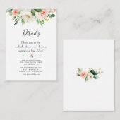 Gegevens over het handschrift Elegant Blush Floral Informatiekaartje (Voorkant / Achterkant)