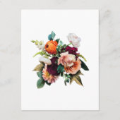 Gegevens over het Herfst Floral Wedding Informatiekaartje (Achterkant)