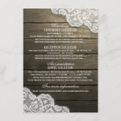 Gegevens over het hoefijzer-hart-land-bruiloft informatiekaartje (Achterkant)