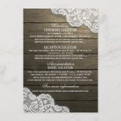 Gegevens over het hoefijzer-hart-land-bruiloft informatiekaartje (Achterkant)