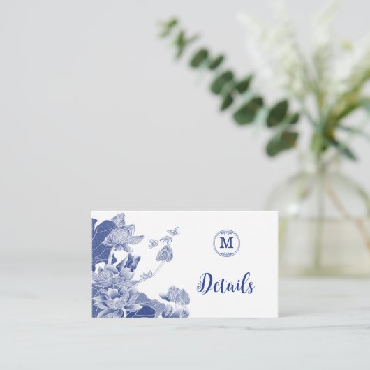 Gegevens over het huwelijk in de blauwe en witte C Informatiekaartje (Staand voorkant)