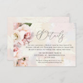 Gegevens over het huwelijk met bruinroze bruine br informatiekaartje (Voorkant / Achterkant)