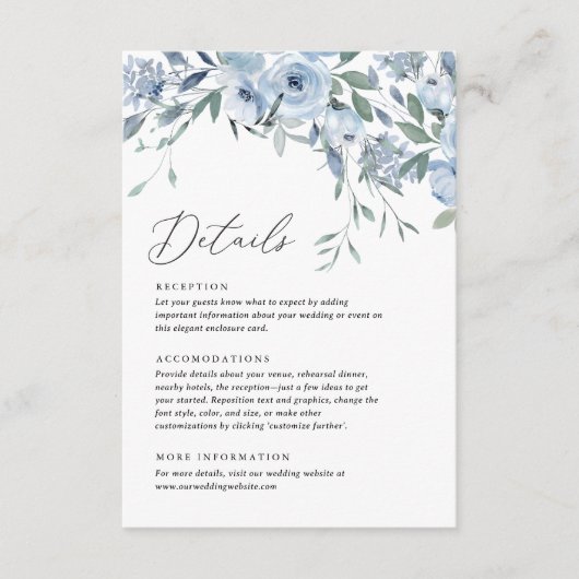 Gegevens over het huwelijk met de bruine puistje v informatiekaartje (Voorkant)