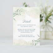 Gegevens over het huwelijk met Elegant Eucalyptus Informatiekaartje (Staand voorkant)