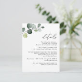 Gegevens over het huwelijk met Elegant Eucalyptus  Informatiekaartje (Staand voorkant)