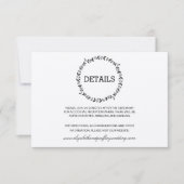 Gegevens over het huwelijk met Elegant Wreath Rust Kaart (Voorkant)