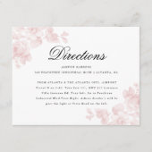 Gegevens over het huwelijk met elegante Floral Informatiekaartje (Voorkant)