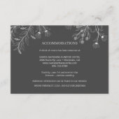 Gegevens over het huwelijk met elegante Floral Informatiekaartje (Voorkant)