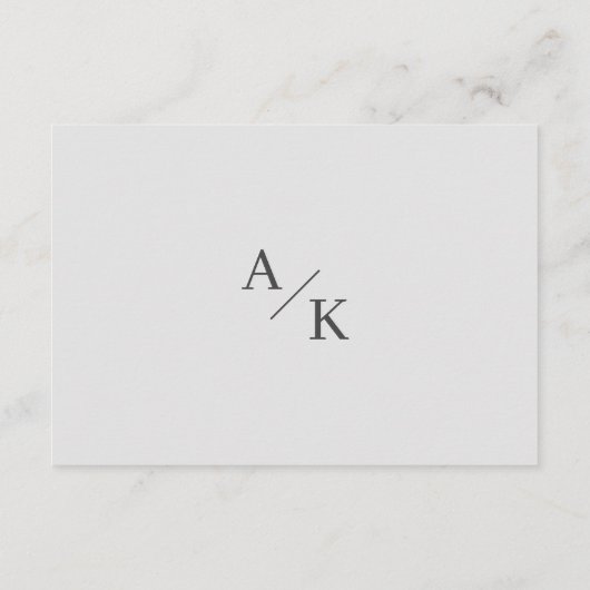 Gegevens over het huwelijk met elegante Floral Informatiekaartje (Achterkant)