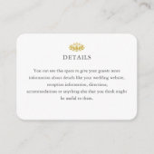 Gegevens over het huwelijk met legant Gold Lotus F Informatiekaartje (Voorkant)