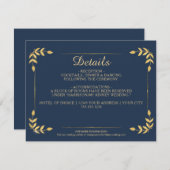 Gegevens over het huwelijk met legant Navy Gold Gr Kaart (Voorkant / Achterkant)