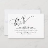 Gegevens over het huwelijk met legant RSVP kaartje (Voorkant)