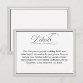 Gegevens over het huwelijk met legante Script Flou Briefkaart (Voorkant / Achterkant)