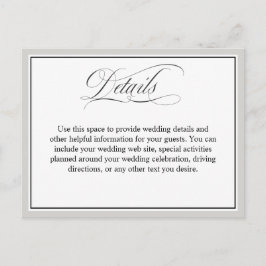 Gegevens over het huwelijk met legante Script Flou Briefkaart